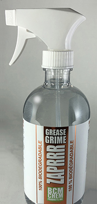 Grime Zaprrr Biodegradable Cleaning Products from BCM Biodegradable Solutions